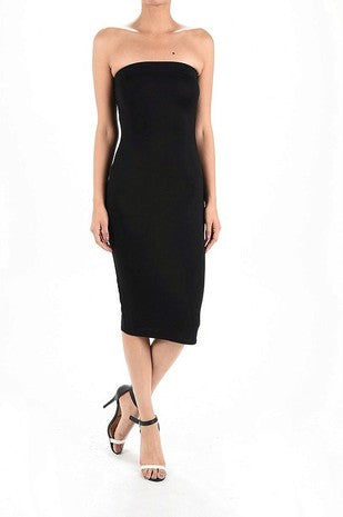 Black Tube Midi Dress