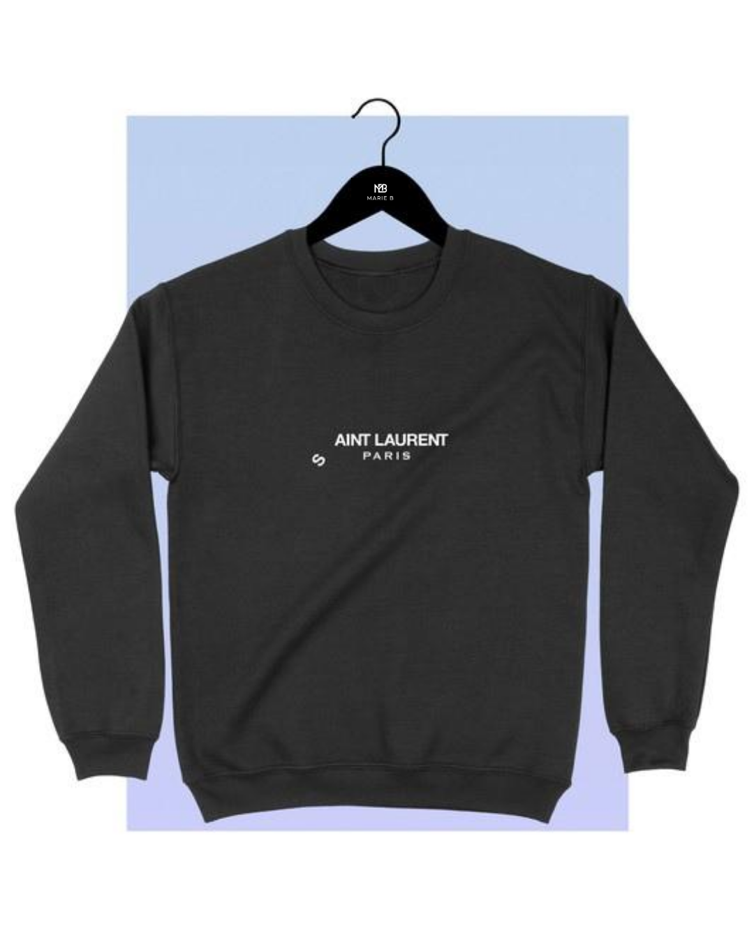 Black S Aint Laurent Paris Crewneck Sweatshirt