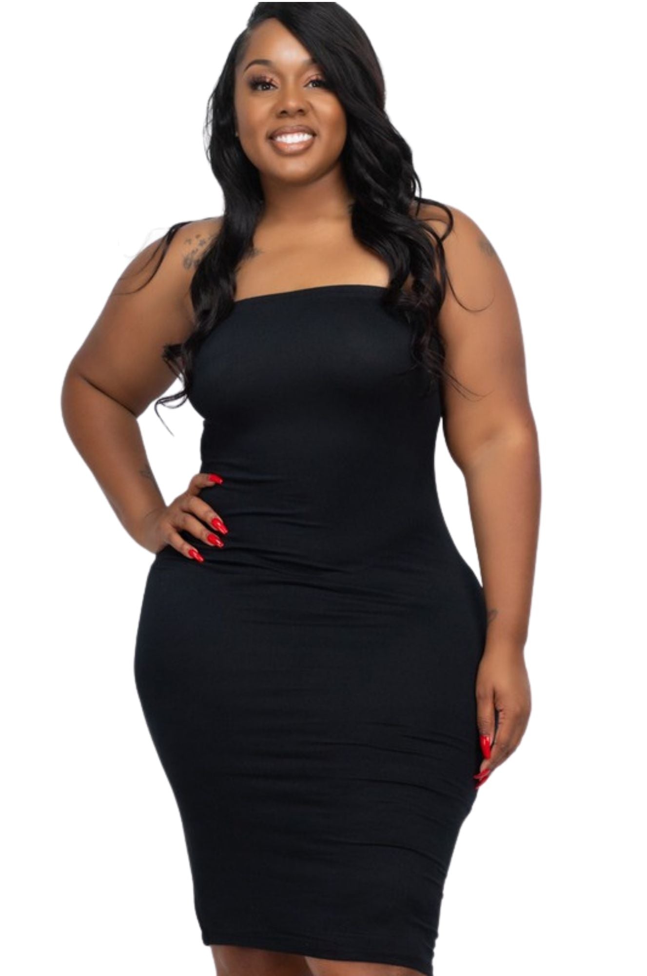 Black Tube Midi Dress