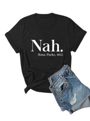 Black "Nah." T-Shirt