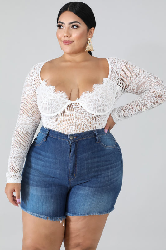 White Lace Bodysuit